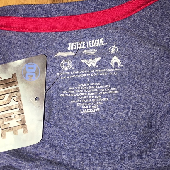 🚹 NWT Justice League Long Sleeve T-Shirt - Picture 4 of 5